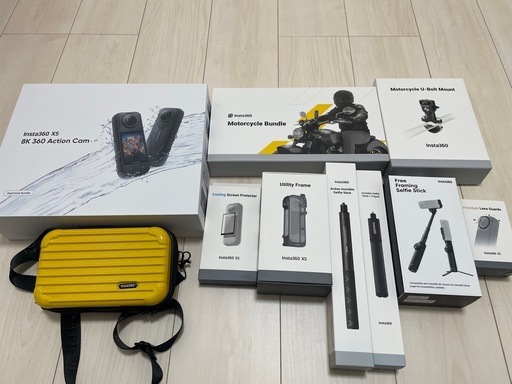 インスタ３６０X5 Insta360 X5バイクキットなど豪華セット！X5用Insta360 FlexiCareも加入済みでお得！