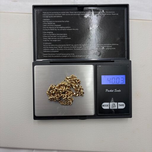 【❗️K18喜平ネックレス 約40g❗️】18金 ゴールドチェーン 約40cm 高級ジュエリー