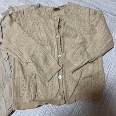 カーディガン 3点セット 95 100 テータテート ナチュラルの画像