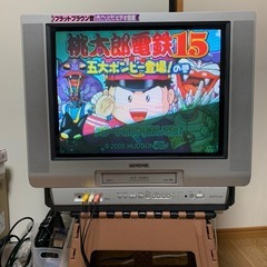 【美品】AIWA フラットブラウン管　ビデオ再生可能　レトロゲーム等にの画像