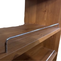 天然木キッチンワゴン　棚板高さ調節可　キャスター付の画像