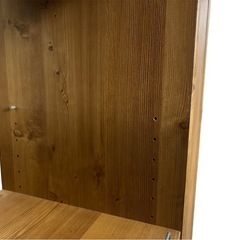 天然木キッチンワゴン　棚板高さ調節可　キャスター付の画像