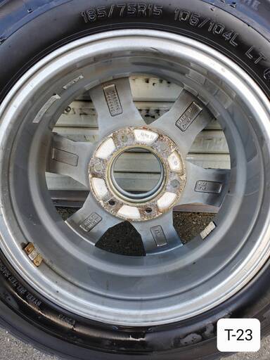 T-23.185/75R15 ダンロップ エナセーブ タイヤホイールセット 6穴 4本