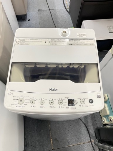 北九州市内配送無料　保証付き Haier 4.5kg 全自動洗濯機 JW-HS45B 2022年製 ハイアール