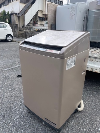 北九州市内配送無料　保証付き 日立BW-DV100B-N 縦型洗濯乾燥機 ビートウォッシュ シャンパン [洗濯10.0kg /乾燥5.