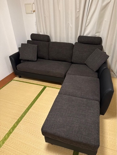 LOWYA 3人掛けカウチソファ ハイバックソファ