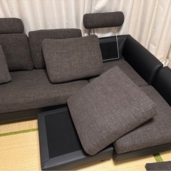 LOWYA 3人掛けカウチソファ ハイバックソファの画像