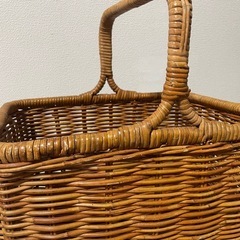 お譲り先決定。木のカゴの画像