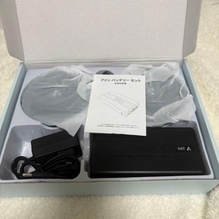 ⭐️人気商品⭐️ 空調作業服用 ファンバッテリーセット 暴風ファン 4段階風力調節 の画像