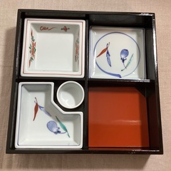 松花堂弁当箱　漆器　4個　＋　おまけ1個の画像