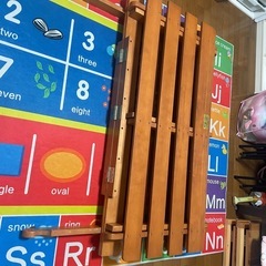 折りたたみ式木製ダブルベッドフレームの画像