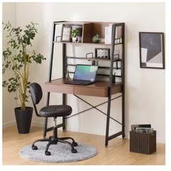 値下げ‼️ニトリ　省スペースデスク　ミドルブラウンの画像