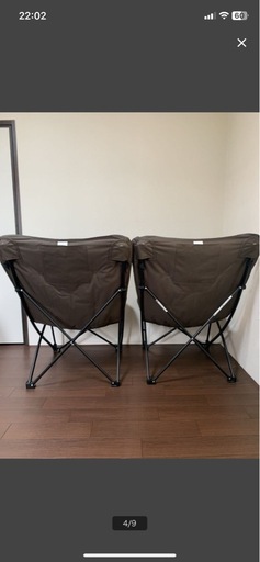 洗える＆はっ水 バタフライチェア ハイバック・折りたたみ　ニトリ　2点セット　室内使用のみ チェア　美品