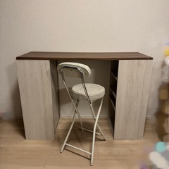 ニトリ Nクリック  カラボ デスク イスセットの画像