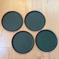 ランチプレート　深緑　4枚セットの画像