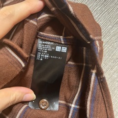 【UNIQLO 】ソフトフランネルスキッパーシャツ　ブラウンの画像