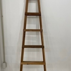 ウッド脚立はしご梯子アンティークの画像