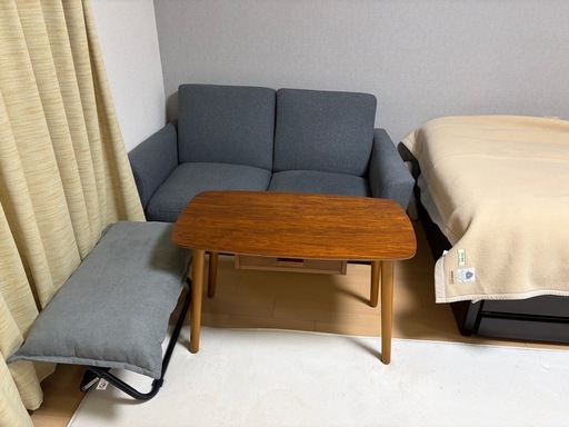 【美品】　ニトリ　2人用　ソファベッド 　グレー 幅150cm