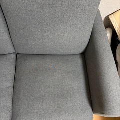 2人用ソファベッド グレー 幅150cmの画像