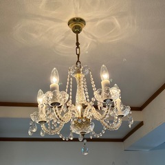 シャンデリア　5灯　クリスタル　引っ掛けシーリングの画像