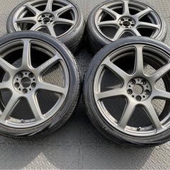 深リム ＷＯＲＫ エモーションＴ７Ｒ！！カスタムペイント ツライチ スタンス カスタム ヘラフラ 高級 プリウス ５０ ３０ ウィッシュ ＣＴ２００ｈ カローラ スポーツ ツーリング レガシィ インプレッサ ＦＴ８６ ＧＲ８６ ＢＲＺ フォレスター 等！！ 
の画像