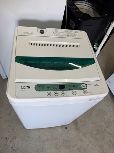 NO B900?福岡市内配送設置無料✨?ヤマダ電機オリジナル　全自動電気洗濯機　(4.5kg) HerbRelax YWM-T45A1