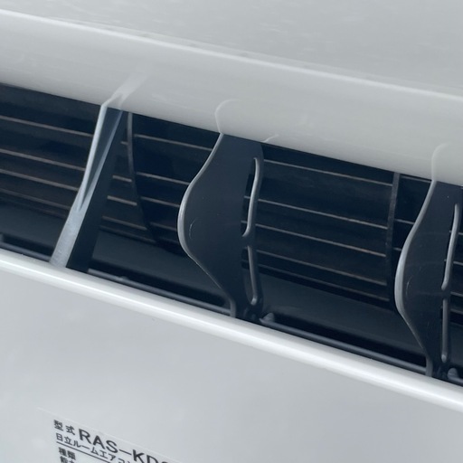 取付け可 ! !◇日立 エアコン 6畳用 2022年製 凍結洗浄 ecoこれっきり100V白くまくん RAS-KD22M 高圧洗浄済み