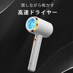 新品　ドライヤー 速乾 大風量 温度調節 マイナスイオン ホワイト