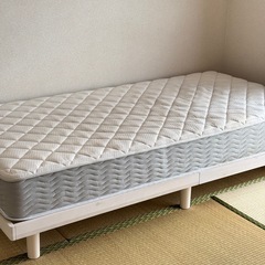 【美品】ニトリ シングルベッド＋マットレスセット｜清潔・すぐ使えますの画像