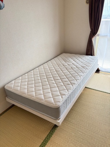 【美品】ニトリ シングルベッド＋マットレスセット｜清潔・すぐ使えます