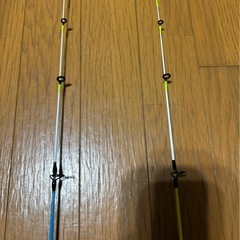 ダイソー釣竿2本とリール2個の画像