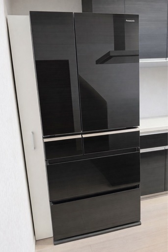 Panasonic 665L 大型冷蔵庫 NR-F673WPV ミラー黒 美品 動作良好