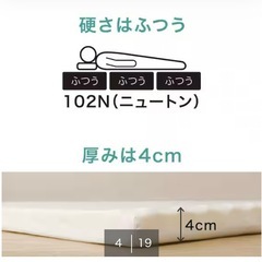 〈なたり様〉【0円・未使用・ニトリ】軽量３つ折りマットレス　シングル(CP01 S)の画像