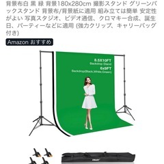 【美品】撮影スタジオセット 背景スタンド＋照明＋背景布3色｜YouTube・商品撮影・ポートレートに！の画像
