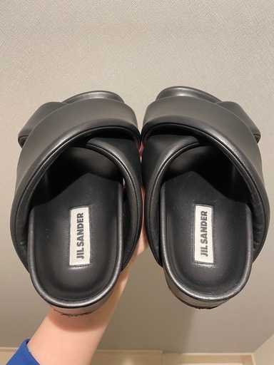 JIL SANDER ブラック (サイズ41) クロスストラップサンダル
