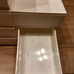 ニトリ 引出し Nインボックス たて型ハーフ 3段 ホワイト ×3の画像
