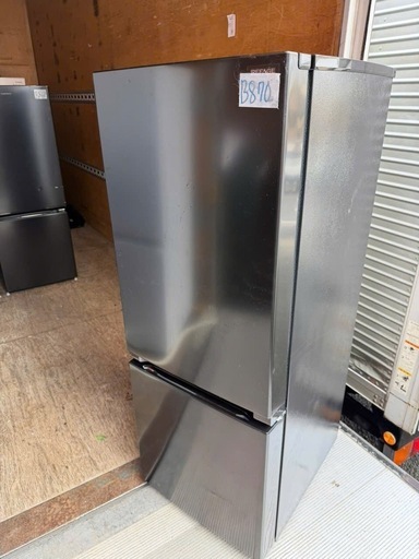 NO B870?福岡市内配送設置無料✨?REFAGE YRZ-F15LK 2ドア冷蔵庫 156L 右開き ブラック 2024年