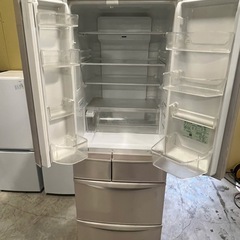 NO B911🌈福岡市内配送設置無料✨🌈NR-F412V-N 冷蔵庫 Vタイプ シャンパン [411L /6ドア /観音開きタイプ]の画像