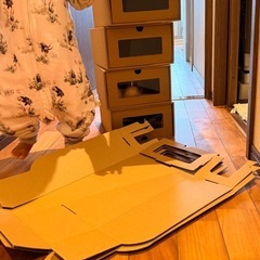 クラフト製シューズボックス 収納ボックス 複数個 無料の画像