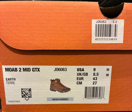 MERRELL 登山靴 MOAB 2 MID GTX