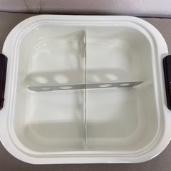 おでん鍋　ホーロー　長期保管品　ジャンク扱い　昭和レトロ　花柄の画像