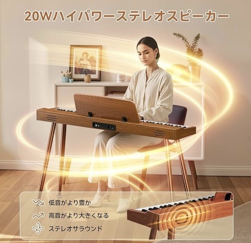 新品未使用✨TERENCE 電子ピアノ 88鍵 カウンターウェイト鍵盤 木製 マイク 246