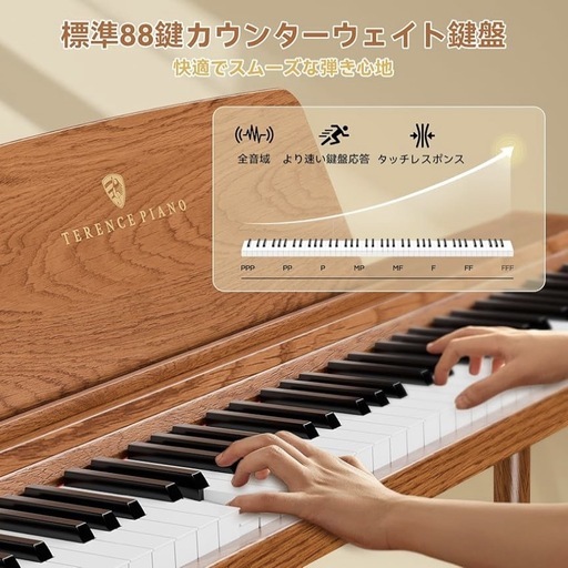 新品未使用✨TERENCE 電子ピアノ 88鍵 カウンターウェイト鍵盤 木製 マイク 246