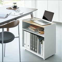 山崎実業 隠せるテレワークワゴン タワーの画像