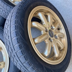 軽自動車　ゴールドホイール　　　155-65-14 タイヤ付おまけ　の画像