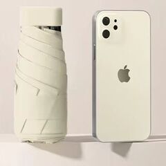ミニ折り畳み傘　15cm　軽量　UPF50+　紫外線防止　ケース付きの画像