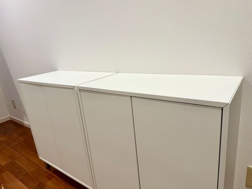 【美品】IKEA EKET エーケト　収納キャビネット ホワイト 2台セット 
