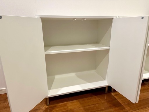 【美品】IKEA EKET エーケト　収納キャビネット ホワイト 2台セット 