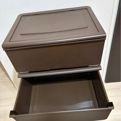 【衣類収納】4段チェスト＋収納ケース まとめ売りの画像