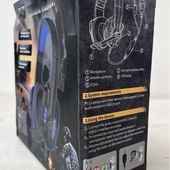 【未使用品】ゲーミング ヘッドホン ヘッドフォン 有線 PC周辺機器 アクセサリーの画像